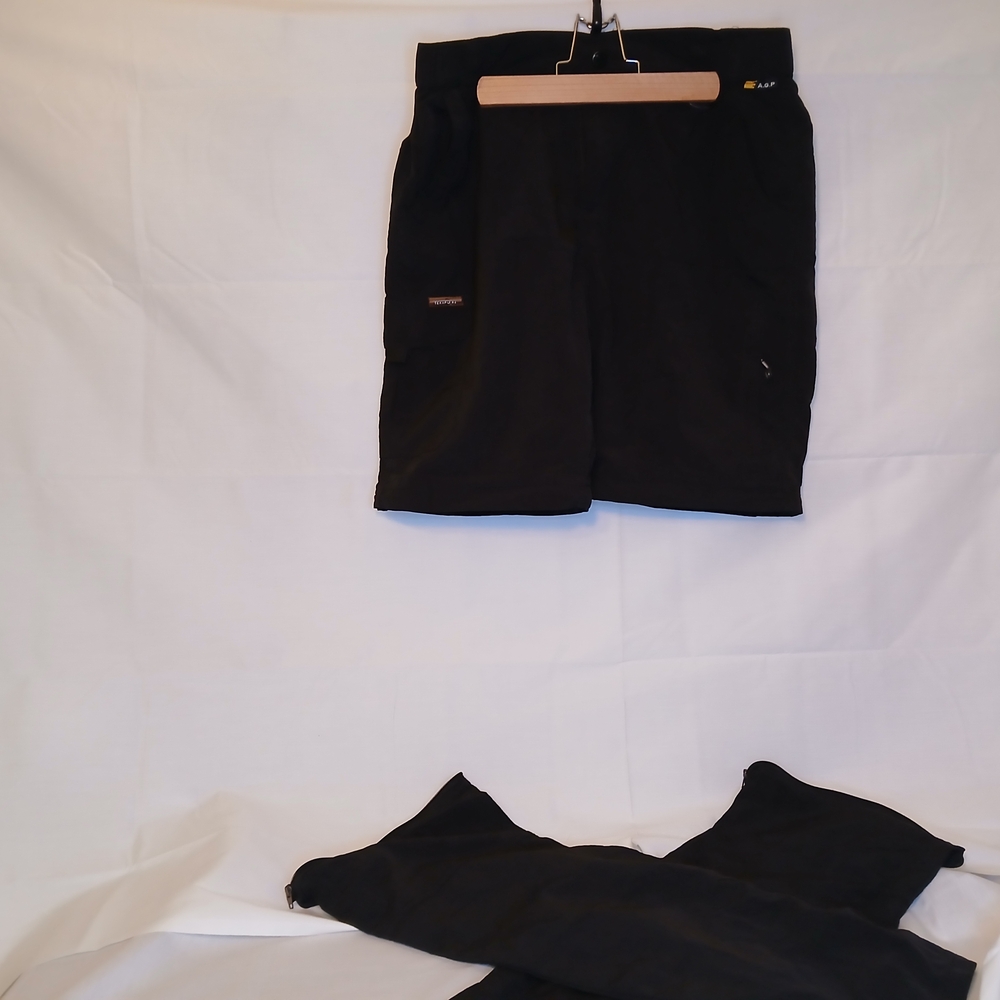 Black Cargo Convertible Pants/Shorts - Picture 4 of 5